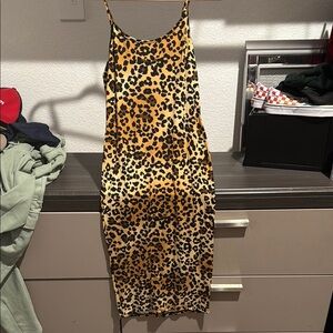 Leopard Print Slip Dress